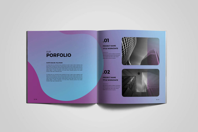 Square Colorful Brochure Corporate Identity Template - Features Image 8
