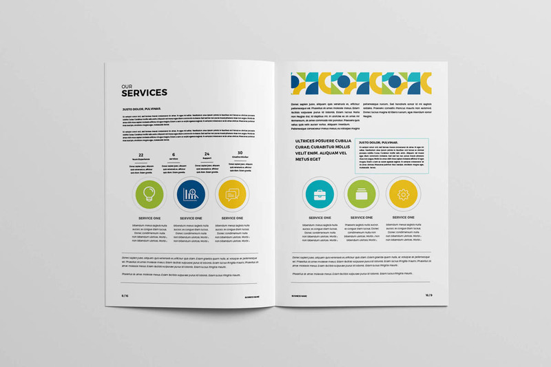 Brochure colorée moderne - modèle d'identité d'entreprise - Caractéristiques de l’image 5
