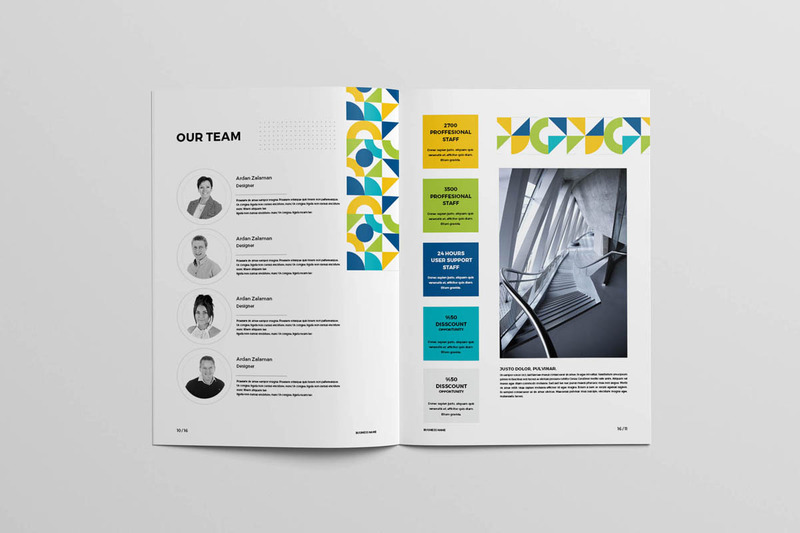 Brochure colorée moderne - modèle d'identité d'entreprise - Caractéristiques de l’image 6