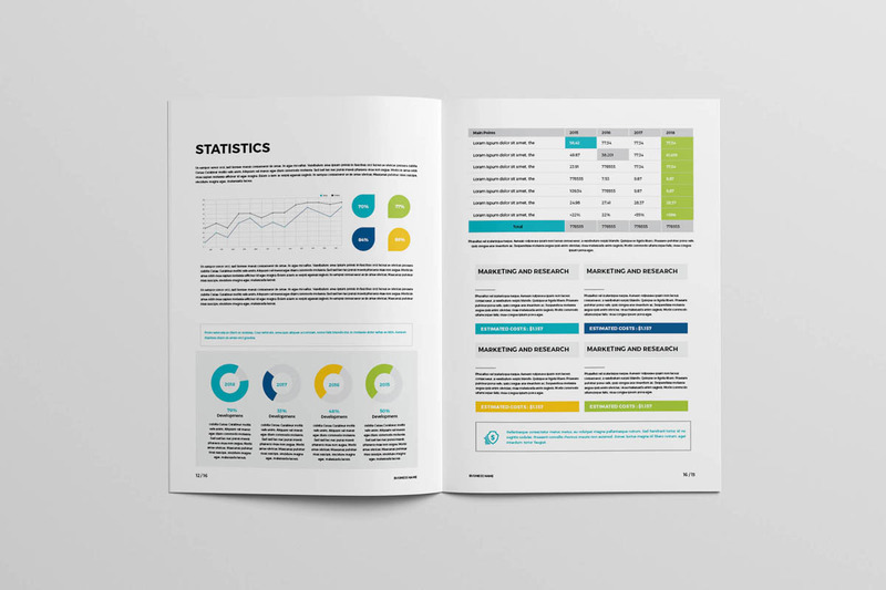 Brochure colorée moderne - modèle d'identité d'entreprise - Caractéristiques de l’image 7