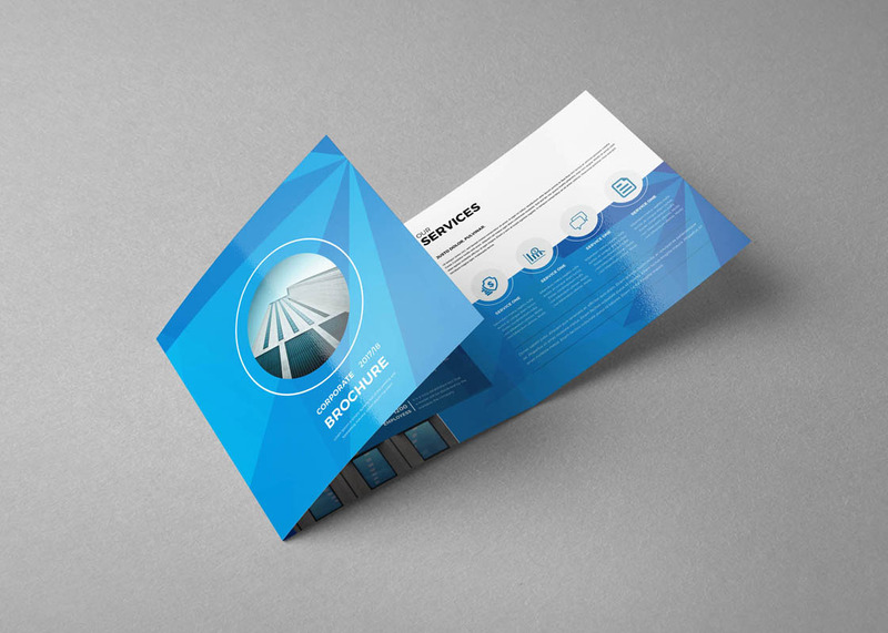 Square Trifold Brochure - Corporate Identity Template - Features Image 1