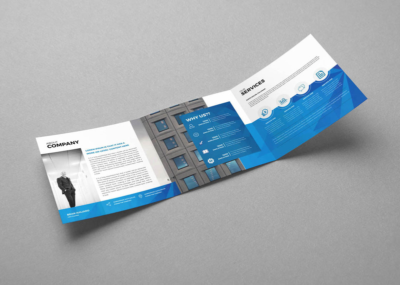Square Trifold Brochure - Corporate Identity Template - Features Image 2