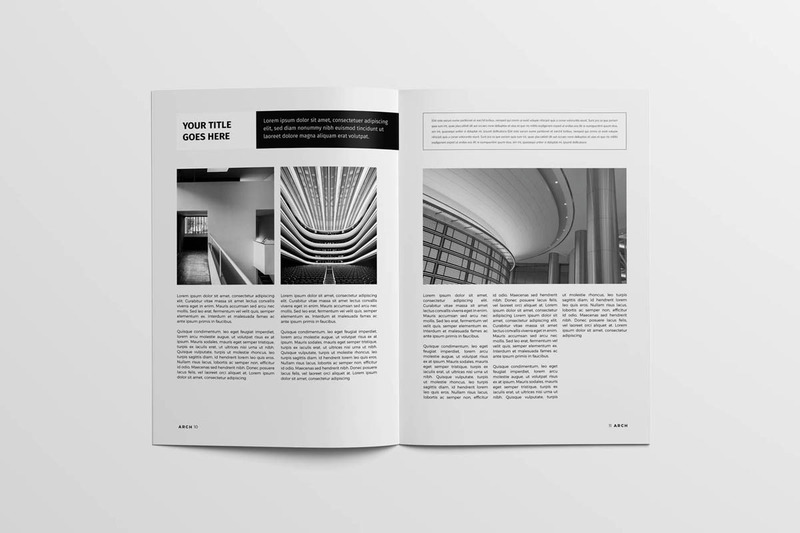 Brochure d'architecture A4 - Modèle d'identité d'entreprise - Caractéristiques de l’image 6