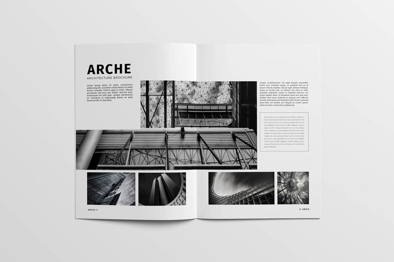 Brochure d'architecture A4 - Modèle d'identité d'entreprise - Caractéristiques de l’image 13