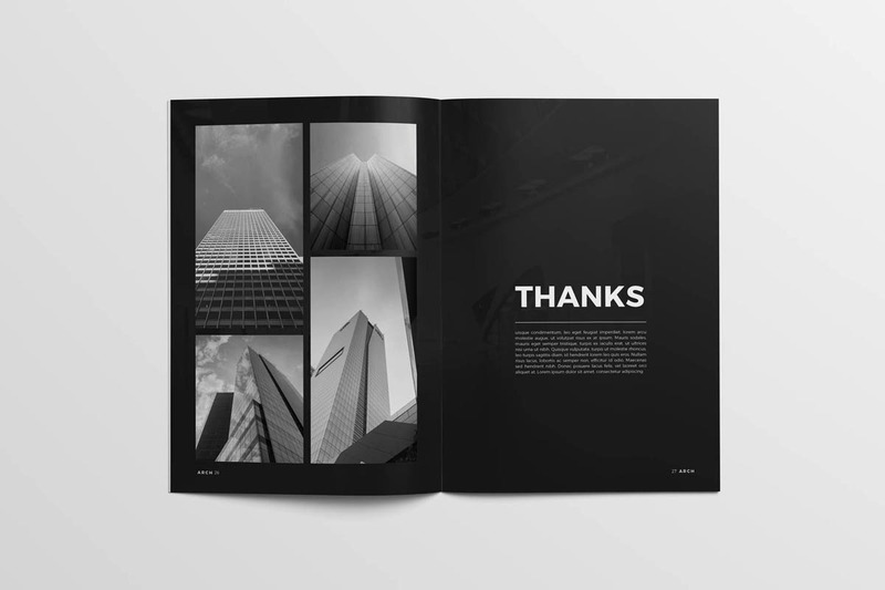 Brochure d'architecture A4 - Modèle d'identité d'entreprise - Caractéristiques de l’image 14