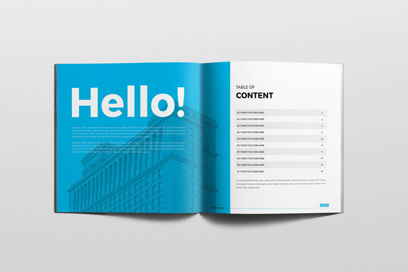 Square Annual Brochure Corporate Identity Template - Features Image 3