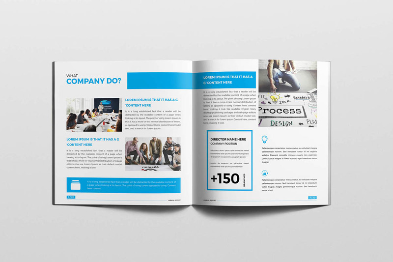 Square Annual Brochure Corporate Identity Template - Features Image 5