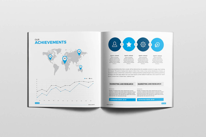 Square Annual Brochure Corporate Identity Template - Features Image 9