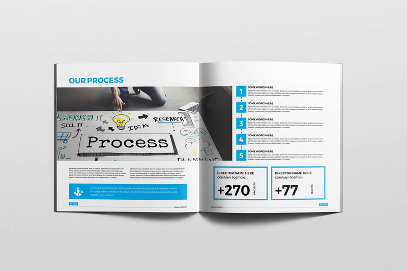 Square Annual Brochure Corporate Identity Template - Features Image 11