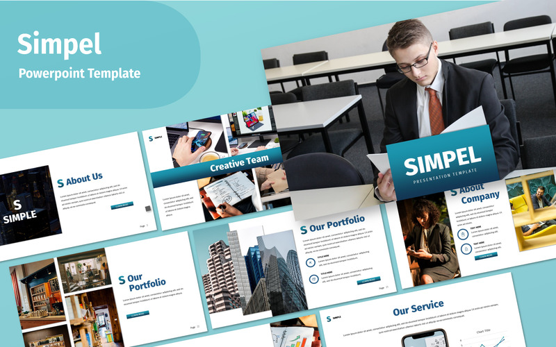Simple Business PowerPoint Template - Features Image 1