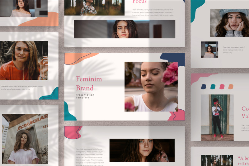 Modèle PowerPoint de marque féminine - Image 1