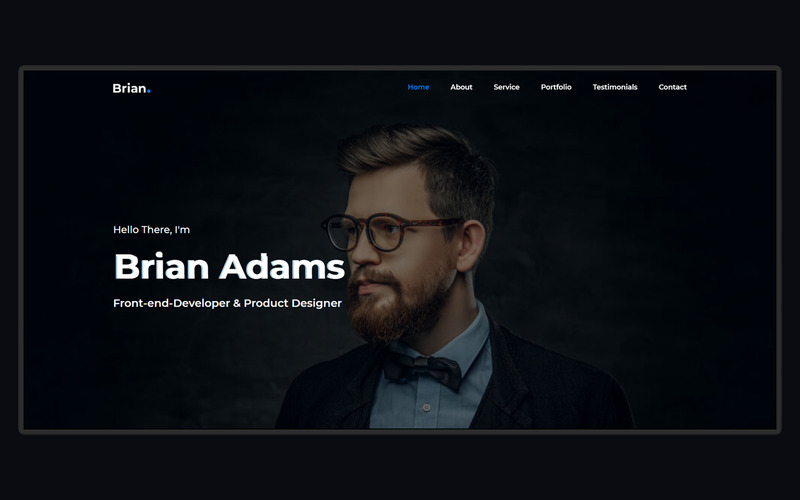 Brian - Creative Personal Portfolio Landing Page Template - Features Image 1