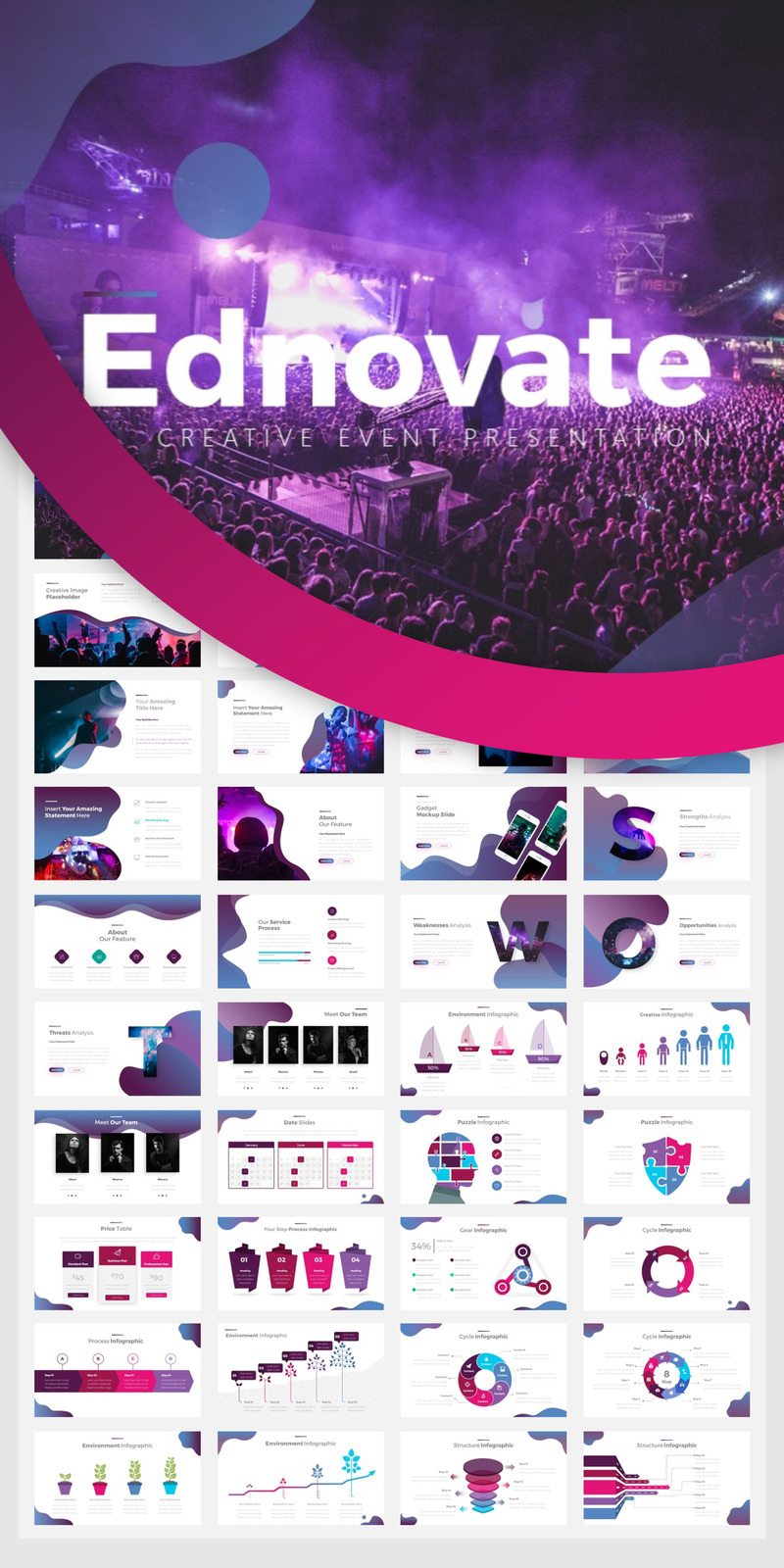 Ednovate Creative Event Presentation PowerPoint template - Features Image 1
