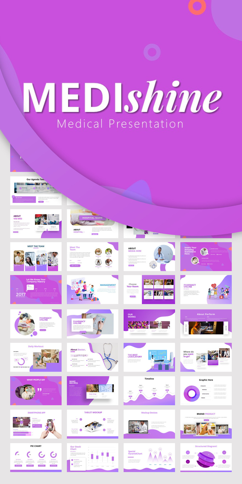 Medishine Medical Presentation PowerPoint template - Features Image 1