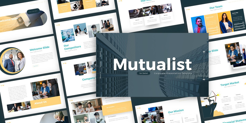 Шаблон PowerPoint для корпоративной презентации Mutualist - Features Image 1