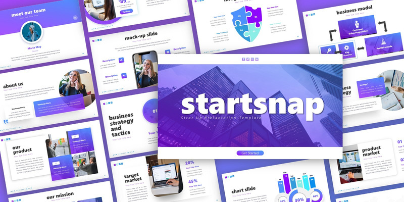Шаблон презентации Starsnap Strat Up PowerPoint - Features Image 1