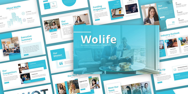 Wolife Business Presentation PowerPoint template - Features Image 1