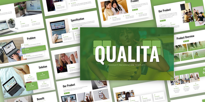 Qualita Produktpräsentation PowerPoint-Vorlage - Eigenschaften Bild 1