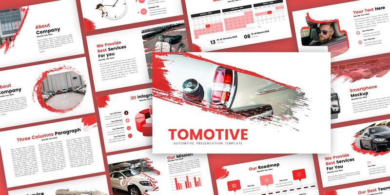 Tomotive Automotive Presentation PowerPoint template - Features Image 1