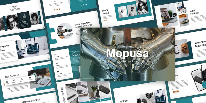 Mopusa Technology Presentation PowerPoint template - Features Image 1