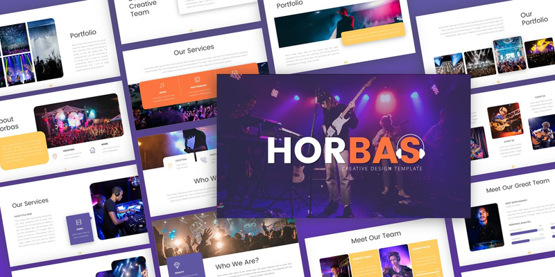 Horbas Music Presentation PowerPoint template - Features Image 1