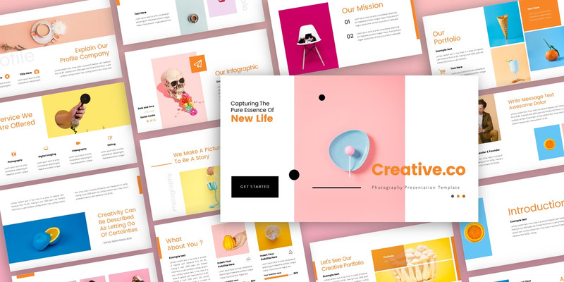 Creative.co Modello PowerPoint di presentazione creativa - Caratteristiche Immagine 1
