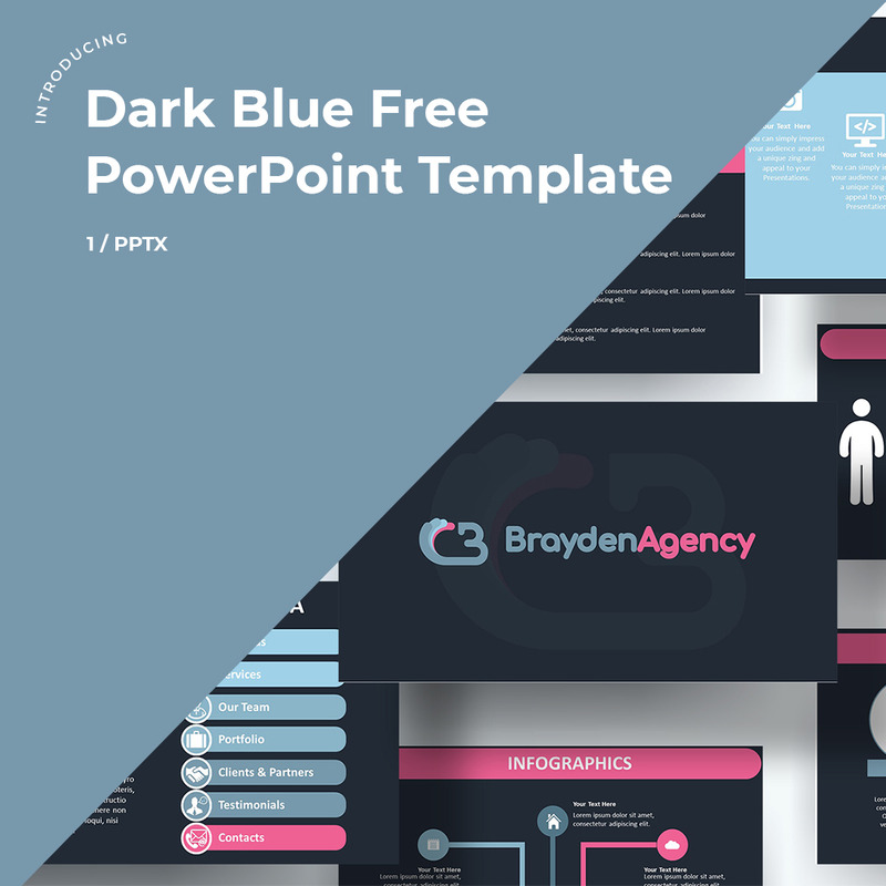 Tema blu scuro gratuito per Presentazioni Google - Caratteristiche Immagine 1