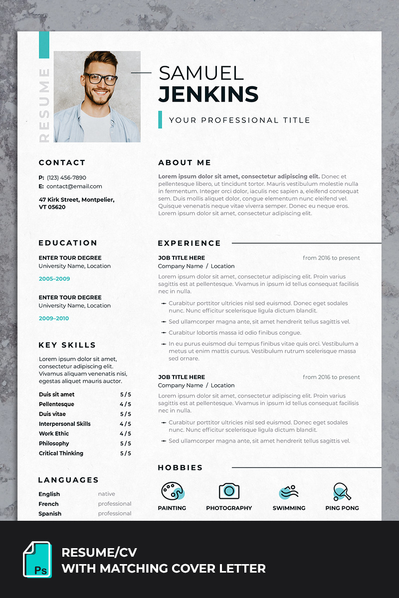 Free Minimalist Resume Template - Features Image 1