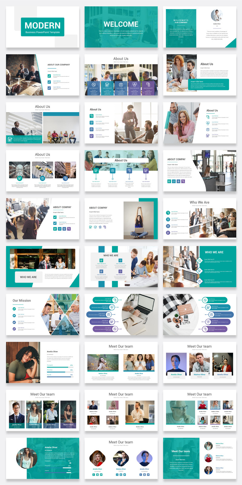 Modern Business PowerPoint - Features Image 1
