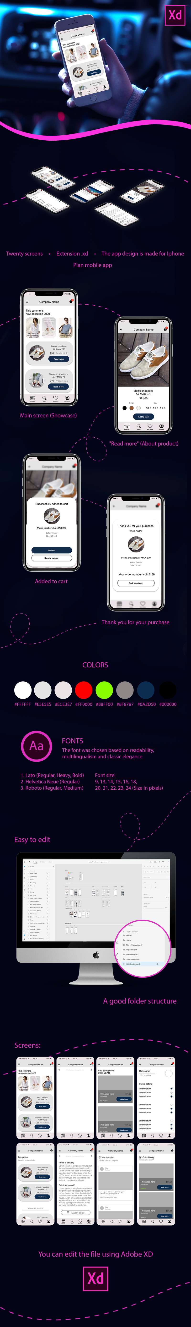 Design of an online stores mobile app Product Mockup - Features Image 1