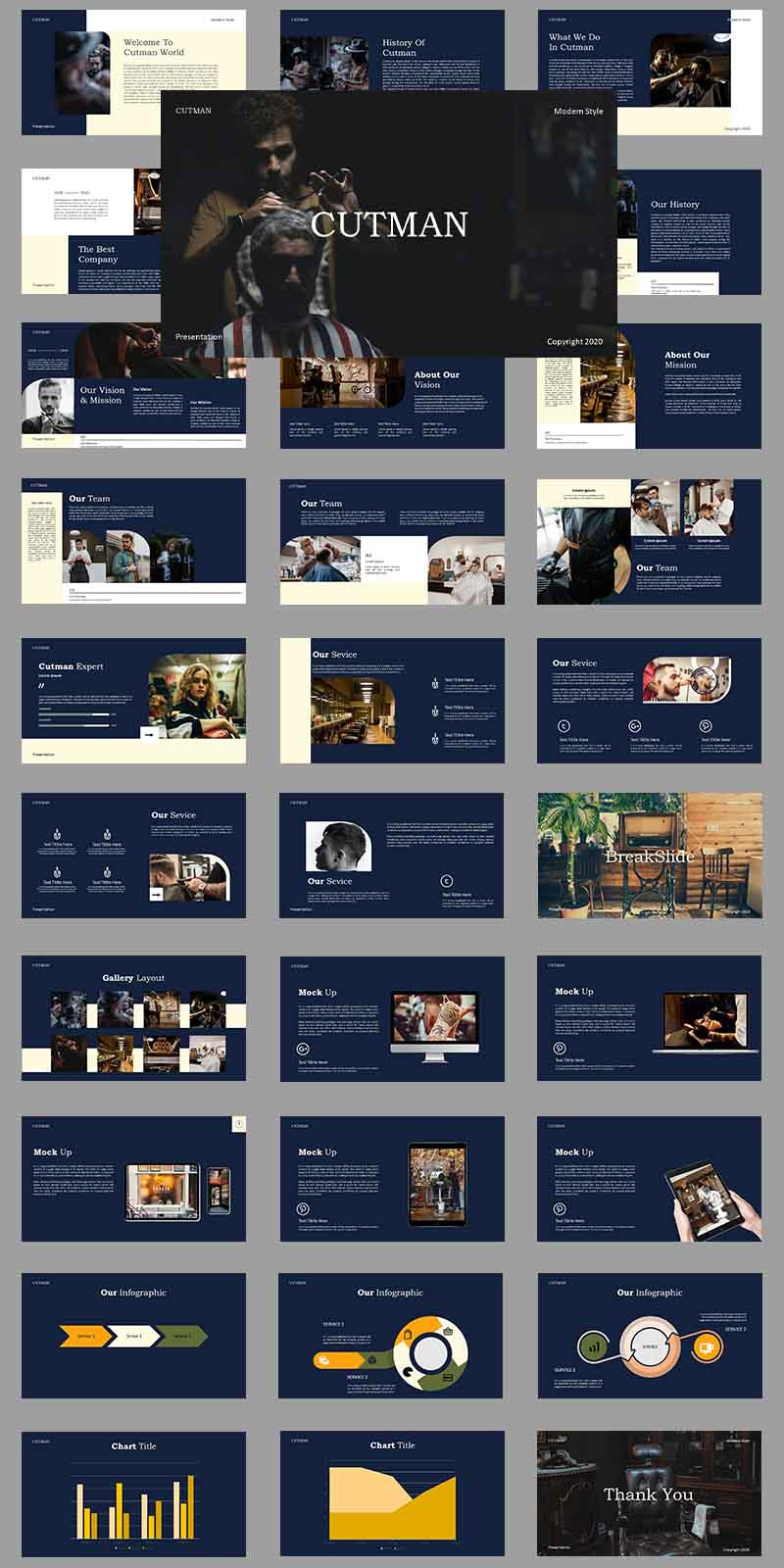 Cutman PowerPoint šablony - Features Image 1