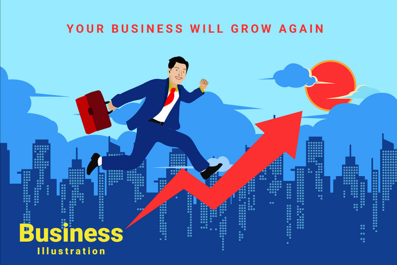 Business Grow Up Flat - Ilustración - Features Image 1