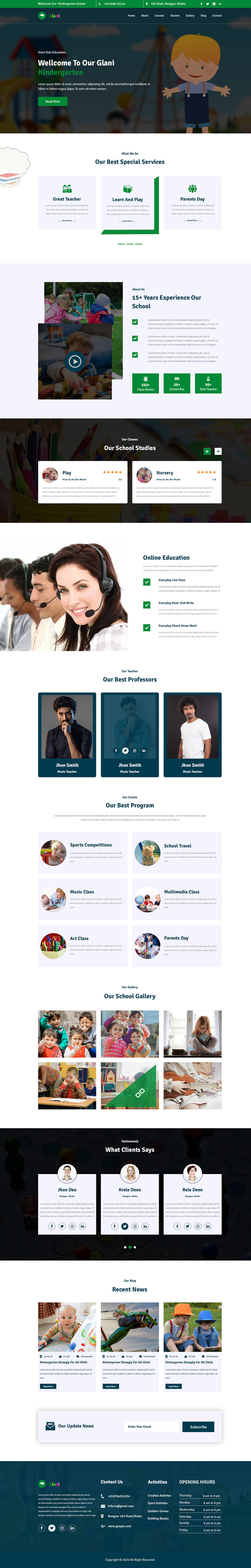 Glani Kintergarden PSD Template - Features Image 1