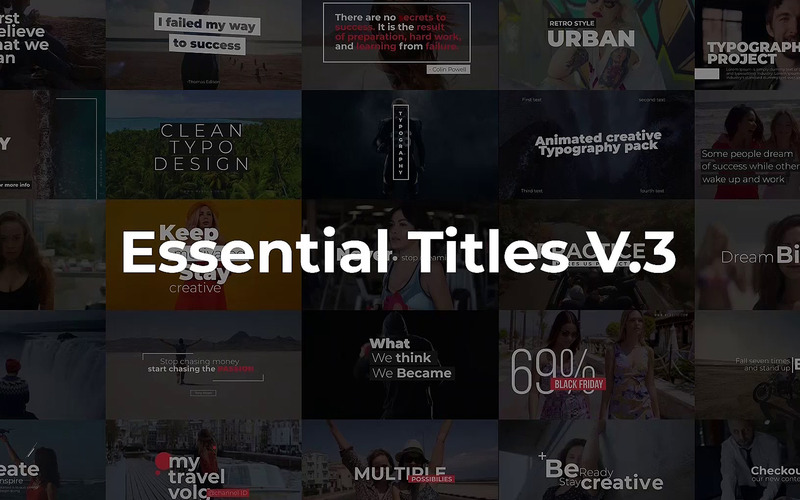 Essential Titles V.3 Motion Graphics Template - Features Image 1