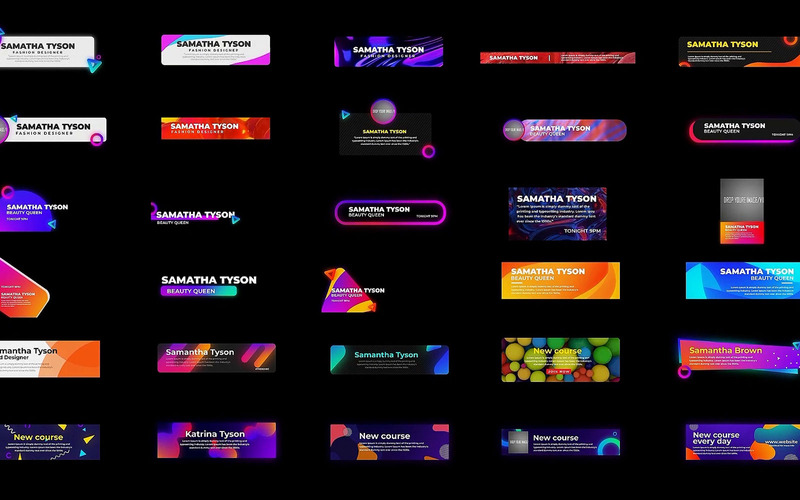 Pop Lower thirds - Final Cut Pro Template - Features Image 1