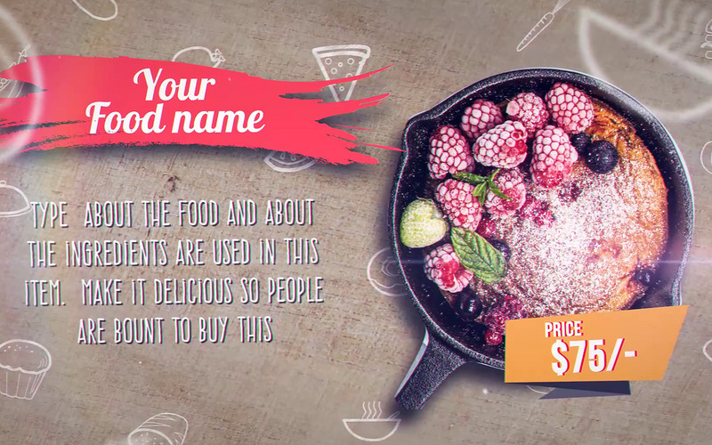 Restaurants Recipe Display After Effects Template - Features Image 1