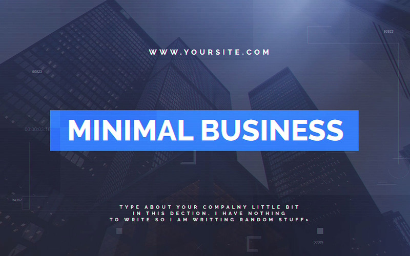 Modello Minimal Business After Effects - Caratteristiche Immagine 1