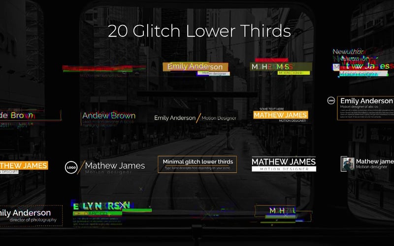 Glitch Lower Thirds After Effects Template - Features Image 1