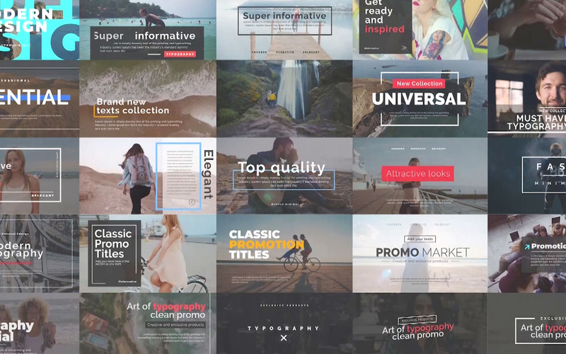 Essensial Titles V.2 Motion Graphics Template #121719 - 1 Görüntü Özellikleri
