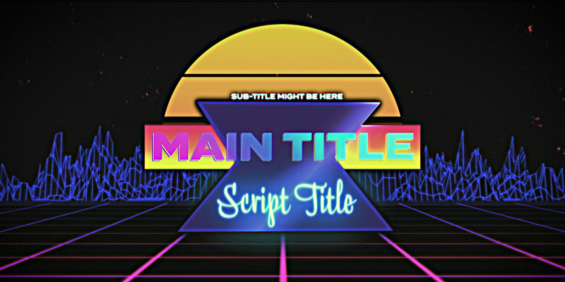 Synthwave Retro Future Titles Premiere Pro Template - Features Image 4