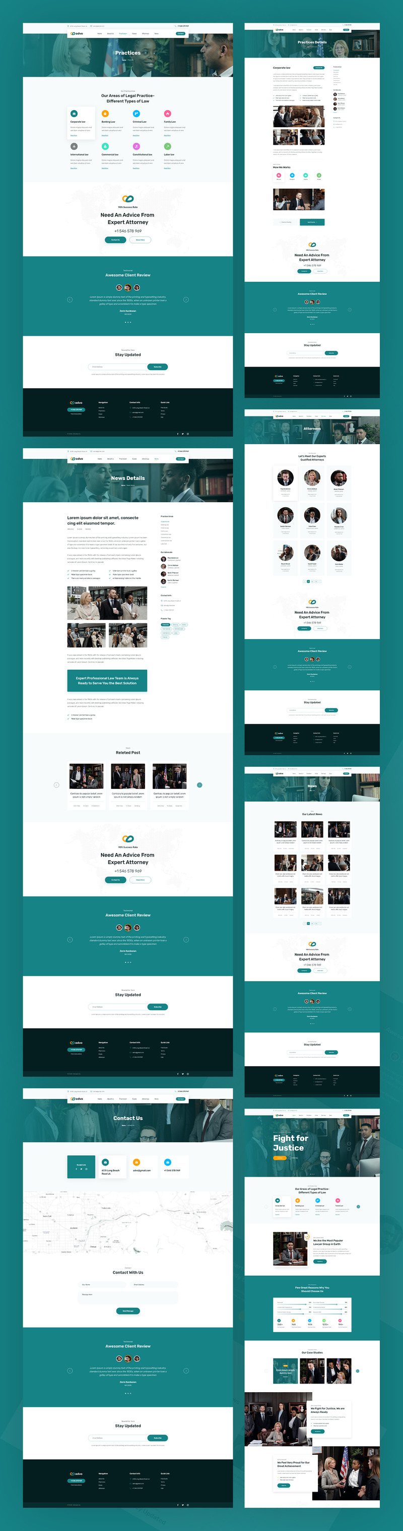 Advo - Lawyer Business Website UI Elements - Features Image 2