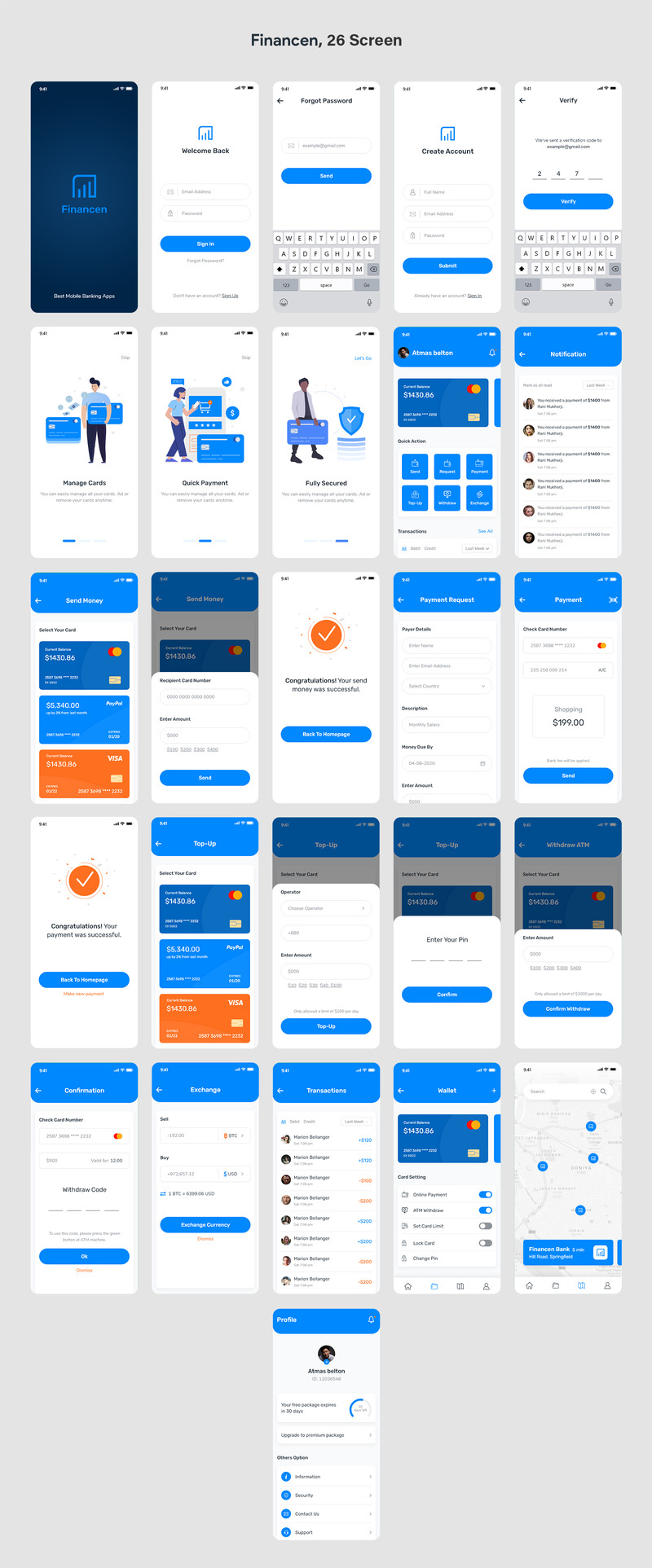 Financen - Mobile Banking App UI Elements - Features Image 1