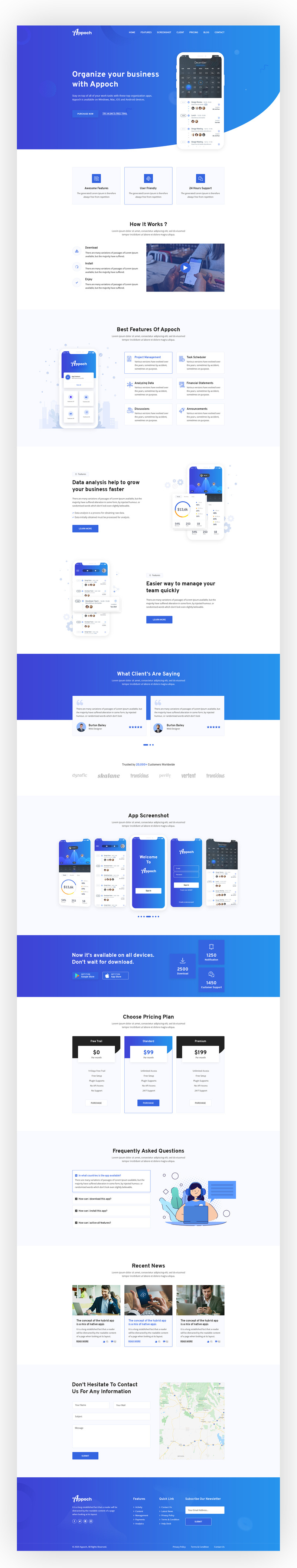 Appoch - App Landing Page PSD Template - Features Image 1