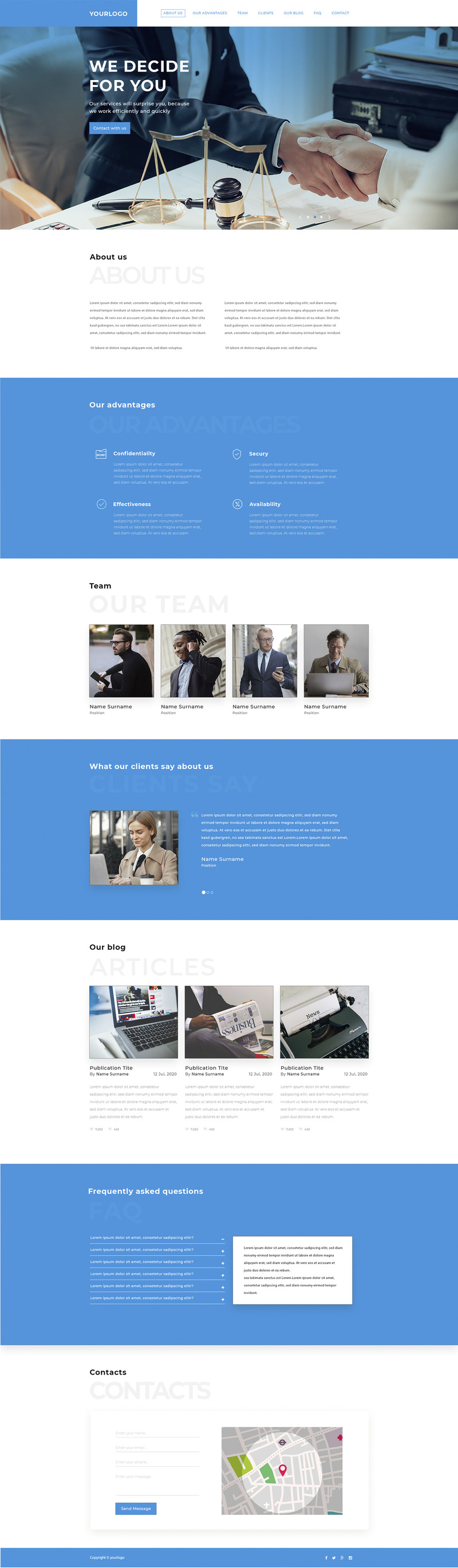 Lawyer Landing Page PSD PSD Template - Features Image 1