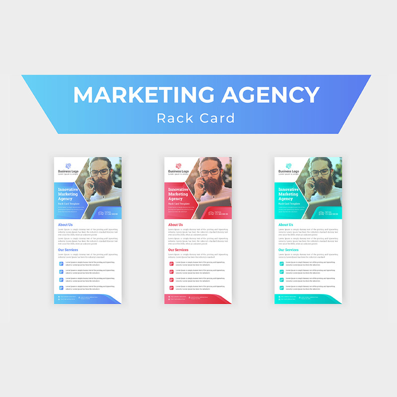 Cartão de rack de agência de marketing ou folheto Dl - modelo de identidade corporativa - Features Image 1