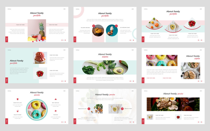 Template Keynote #122251 Foody - Food - Immagine Caratteristiche 2