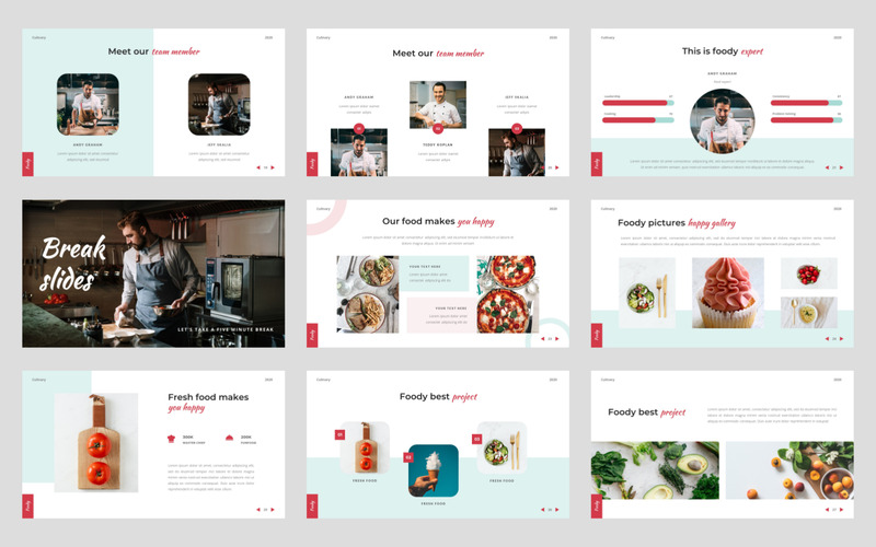 Template Keynote #122251 Foody - Food - Immagine Caratteristiche 3
