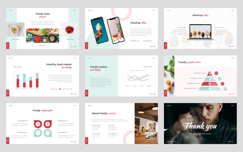 Template Keynote #122251 Foody - Food - Immagine Caratteristiche 4