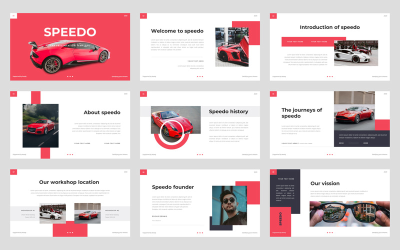 Speedo - Auto - Keynote-sjabloon - Features Image 1