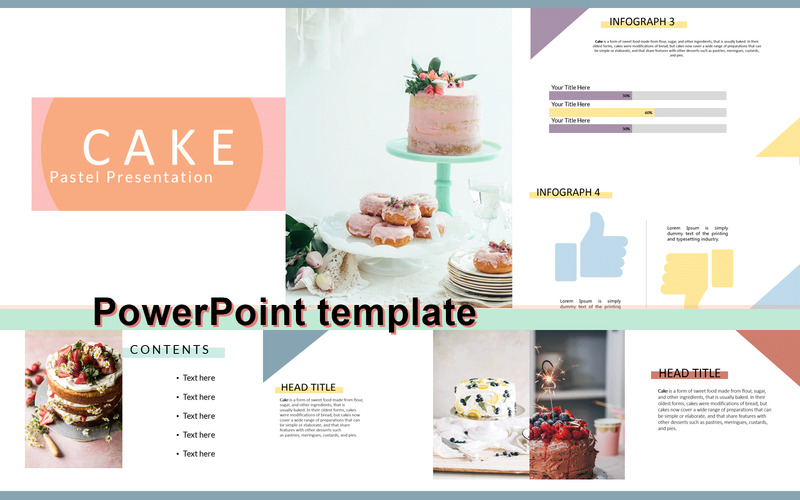 Cake Pastel PowerPoint Template - Features Image 1